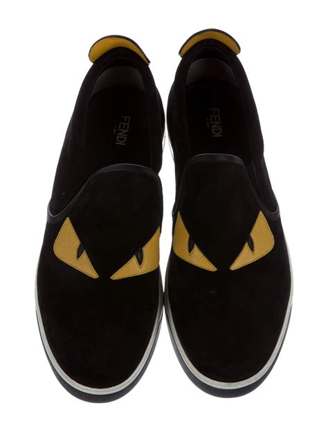 fendi monster slip-on sneakers|Fendi Monster Slip On Sneakers In Black Leather .